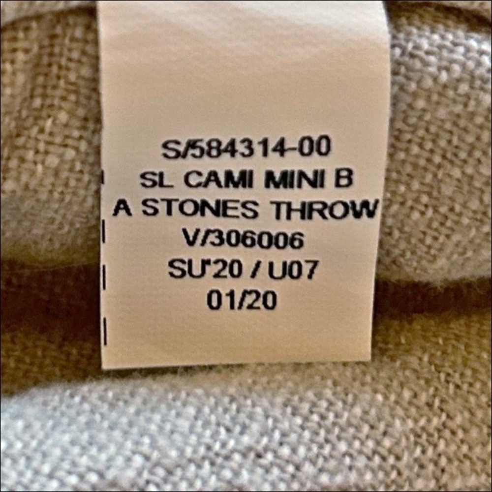 Old Navy Linen Dress Medium Beige Tan Fit & Flare Cami Mini Coastal Cottage Boho - Picture 6 of 7